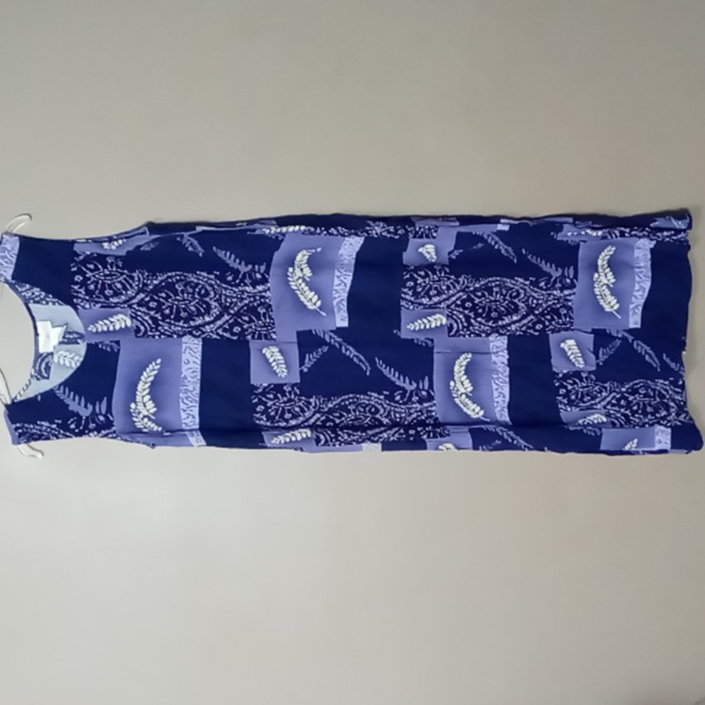 Outfit Woman JP Purple w Flower Patterns Maxi Dress 1X